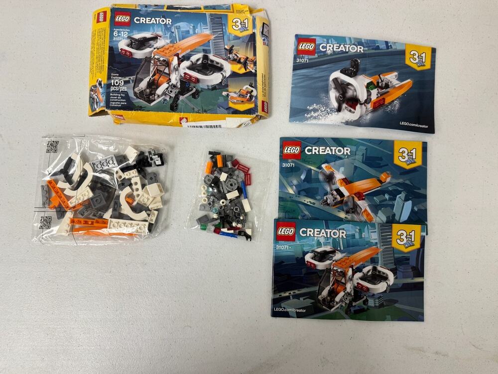 LEGO CREATOR: 3 in 1 Drone Explorer Brick Building Set 31071 109 Pcs Open Box